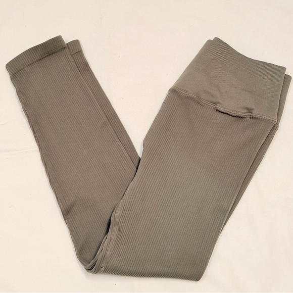 Nux Ribbed Compression Leggings Womens Size M Slate Color - Picture 4 of 9